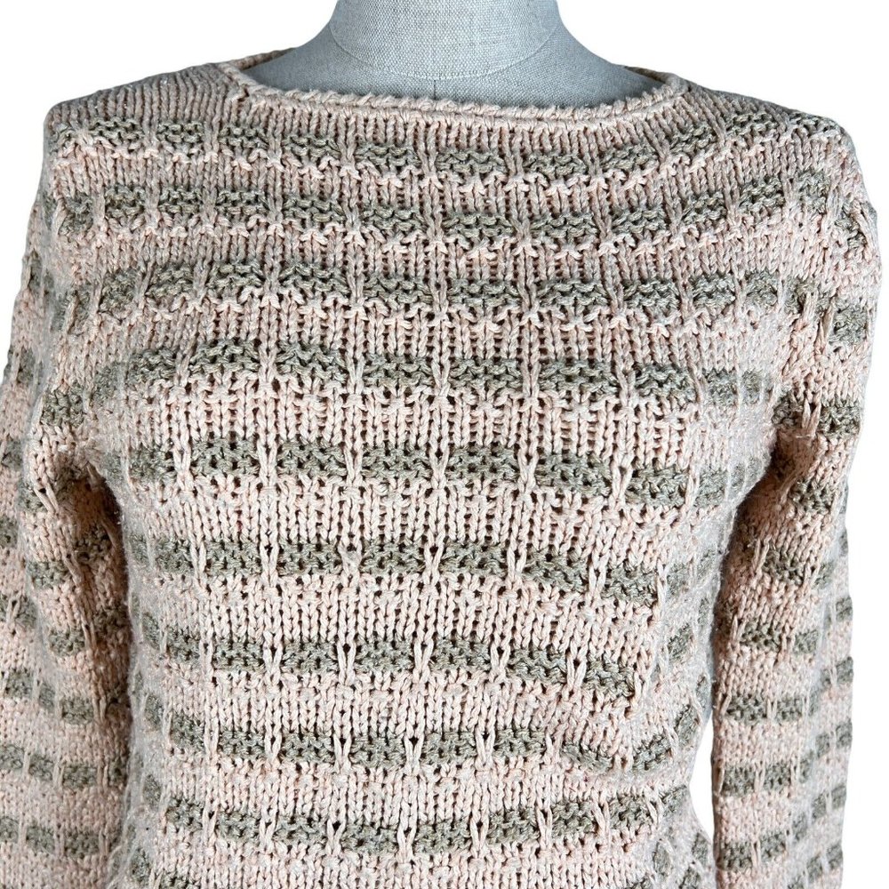 Vintage Womens Chance Encounters Sweater Size M Pullover Silk Blend Hand Knit